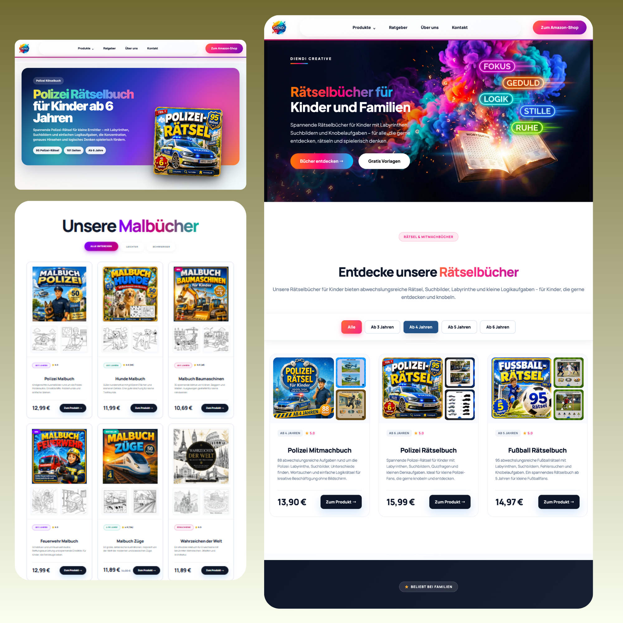 Projekt strony internetowej Diendi Creative