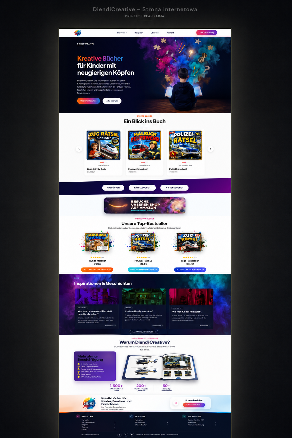 Projekt strony Diendi Creative